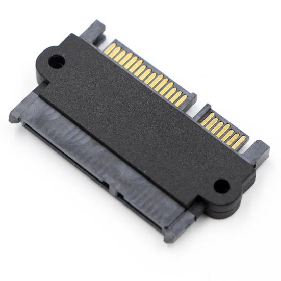 SFF-8482 SATA 22 Pin to 7+15 Pin SATA Male HDD Hard Drive Adapter 90 Degree Angle