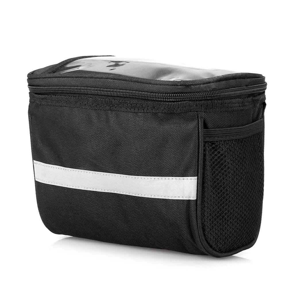 Cycle Bike Bicycle Insulated Front Bag MTB Bike Handlebar Bag Basket Pannier Cooler Bag with Reflective Strip