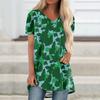 Ladies Short Sleeve Pleated Loose Tops Plus Size Casual Tops V Neck Short Sleeves Casual Summer T Shirts Ladies Tops T Shirts Shirts