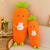 Large Fruit Pillow Carrot Rabbit Doll Plush Toy Girl Sleeping with Doll Pillow Birthday Gift