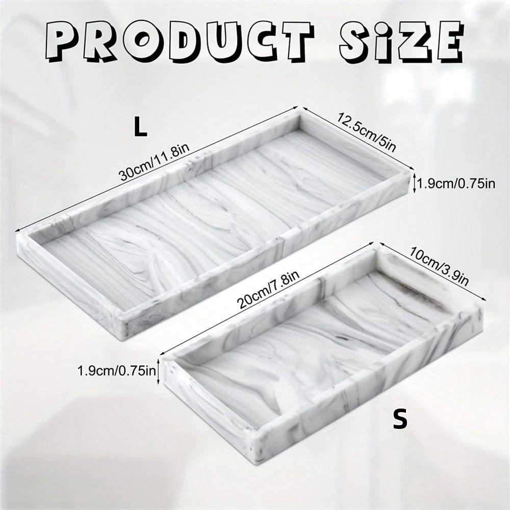 1 Pack Bathroom Tray Soft Silicone Jewelry Tray Dressing Table Decorative Bathroom Tray Organizer Suitable for Dressing Tables
