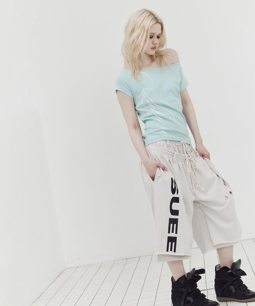SETUP-EXE Double Layered Bermuda Pants / Beige