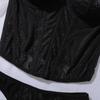 Conjunto de Sujetador de Encaje Francés Sexy Malla Ultradelgado Lencería para Mujer Conjunto de Tops de Verano con Tirantes Ropa Interior Moldeadora Negra Sujetadores con Conjuntos de Tanga