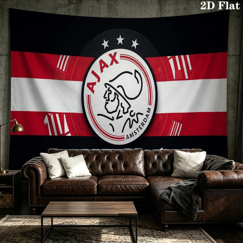 Custom Name AFC Ajax Printed Tapestry – Wall Hanging for Bedrooms, Dorms, and Home Decor