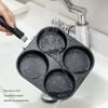 Egg Burger Pan: 4-Hole Breakfast & Steak Die-Cast Fry Pan
