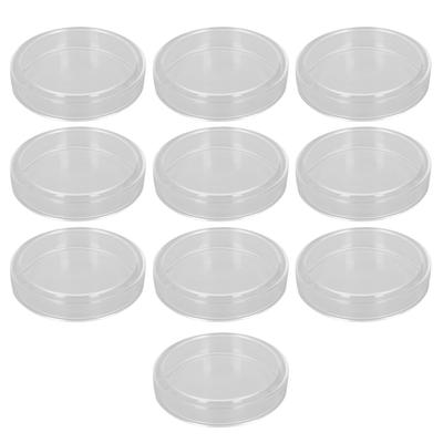 10PCS Laboratory Petri Dish Glass Culture Dishes with Lids for Bioresearch Experiment