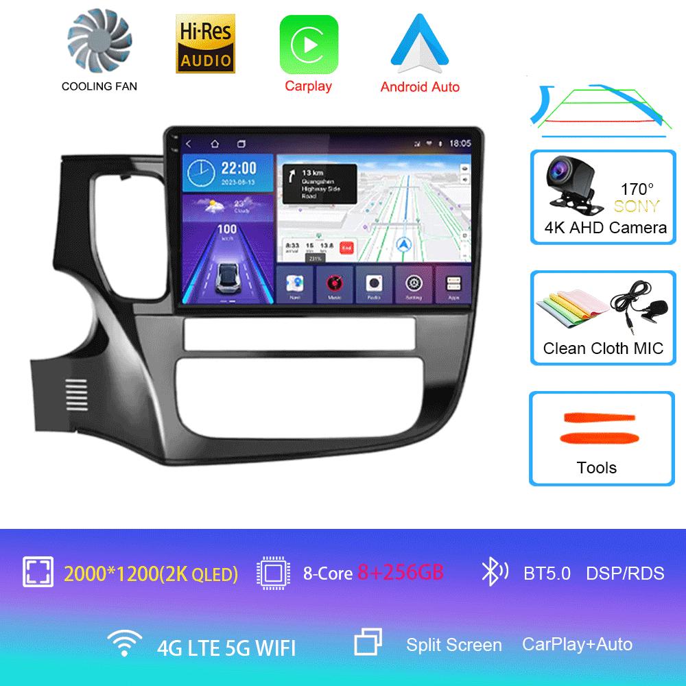 Android14 Carplay Auto Car Radio For Mitsubishi Outlander 3 GF0W GG0W 2012-2018 Multimedia GPS Video Player Stereo 2din Head