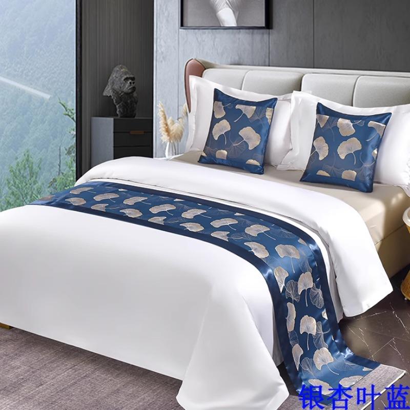 

Hotel Bedding Light Luxury Hotel Hotel Bed Tail Towel Flag Hot Selling Bed Tail Pad, Bed Cover, Table Flag Decoration 50x210cm