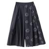 DIMANAF 2026 Plus Size Women New Long Pants Black Floral Loose Trousers Big Size Casual Spring Summer Bottoms Skirts