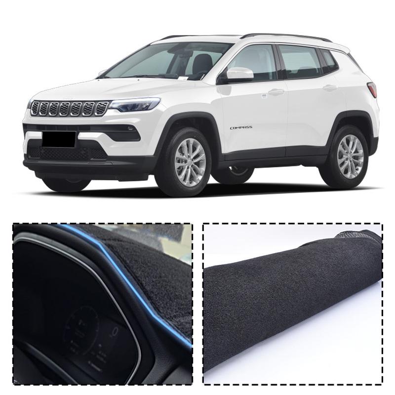 For Jeep Compass    2024 Car Dashboard Cover Avoid Light Pads Sun Shade Mats trument Panel Carpets Accessories