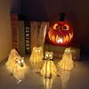 Halloween Glowing Ghost Dog Creative Resin Puppy Ornament Home Office Bedroom Indoor Decoration Halloween Decor Christmas Gift
