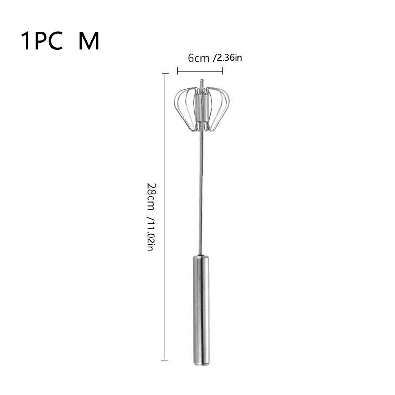 1PC Semi-automatic Egg Beater For Household Small Household Handheld Mini Multi-function Milk Beater Stainless Steel Hand Mixer
