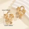 Exaggerated Personalized Three Five Petal Flower Dangle Earrings For Women