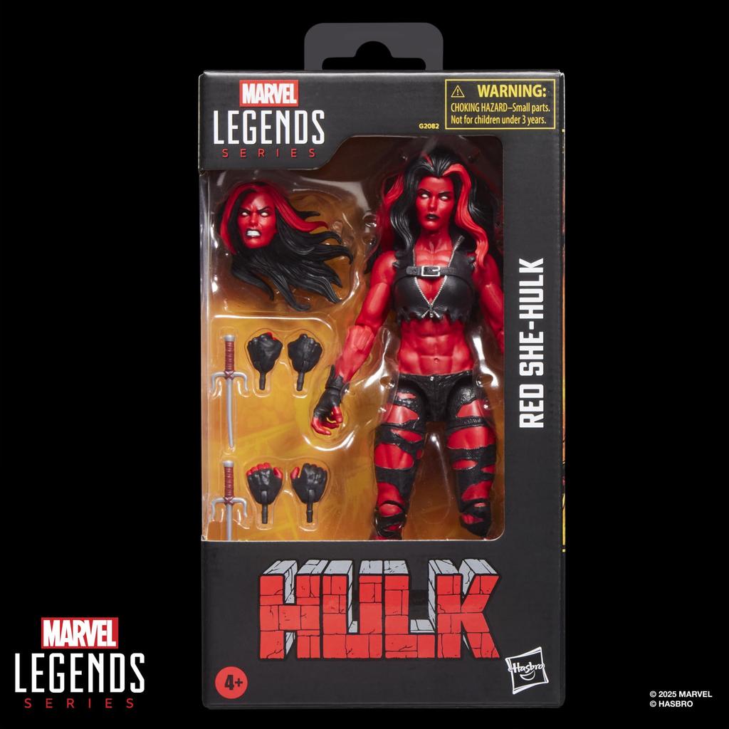 Hasbro Marvel Legends Series Hulk Red Comics Collectible Action Figure G2082 Authentic She-Hulk 6-Inch