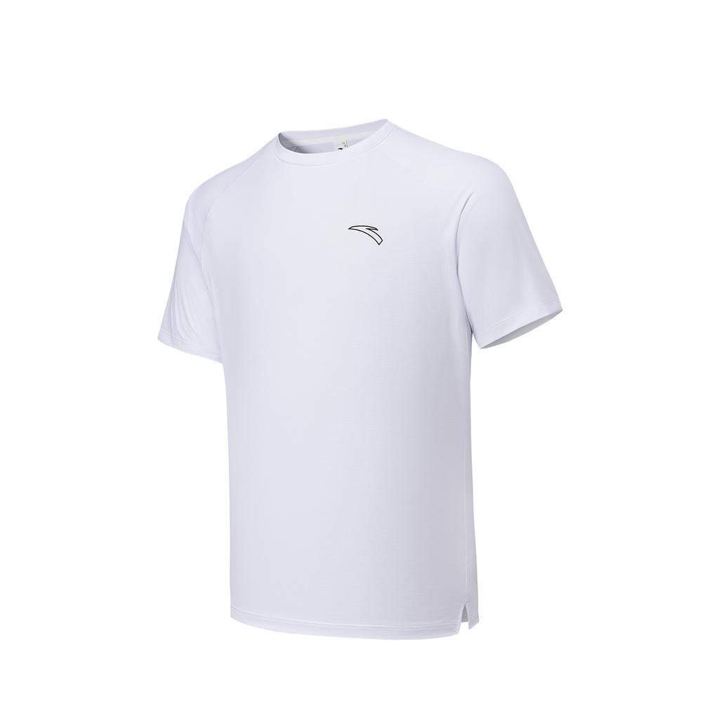 Anta Mens Short Sleeve Knitted T-Shirt Summer 2026 Men tops Pure-White 952625115-1