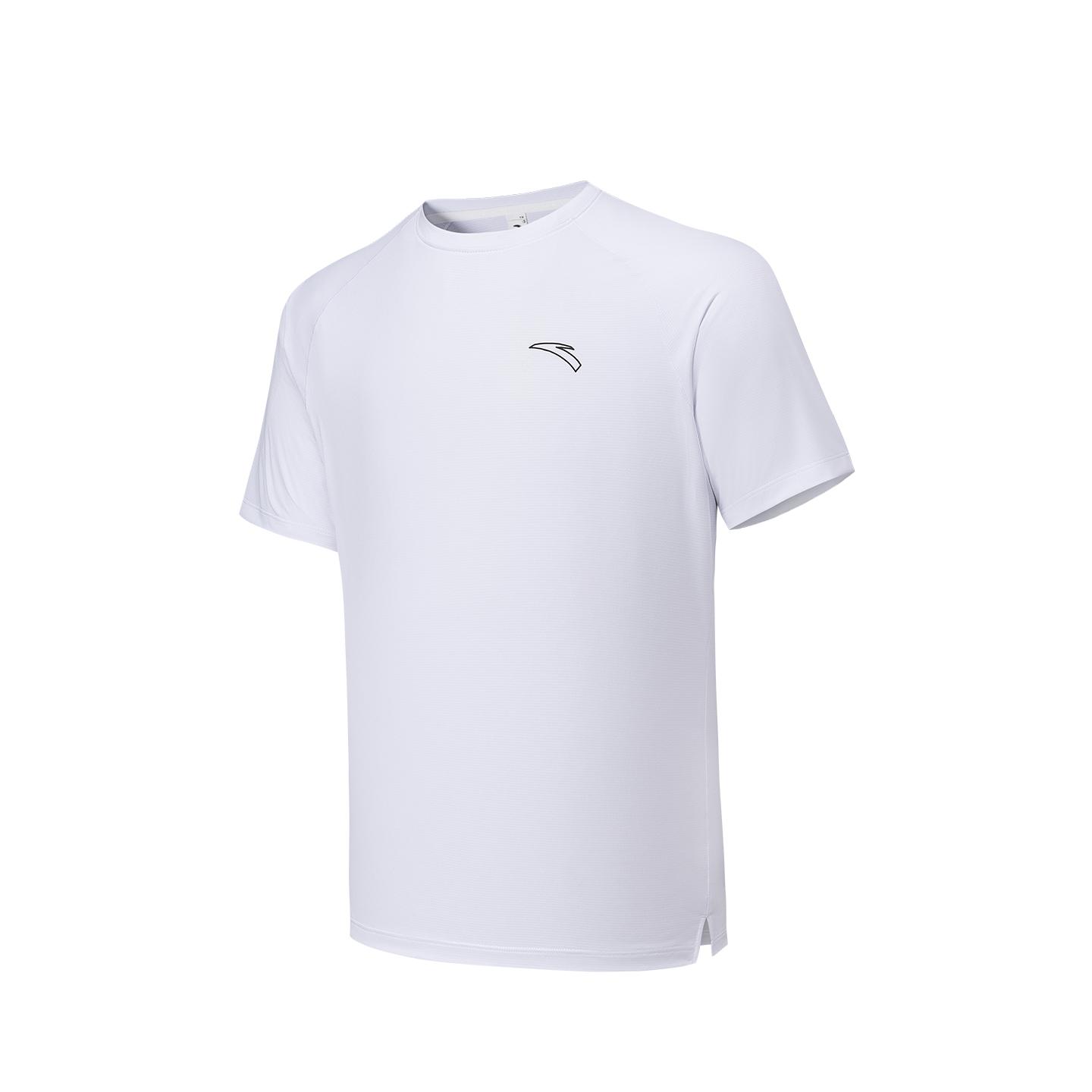 Anta Mens Short Sleeve Knitted T-Shirt Summer 2026 Men tops Pure-White 952625115-1 XL