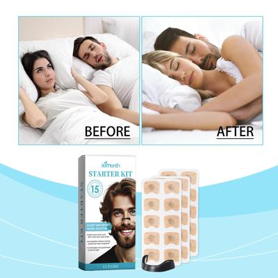 15pcs  Stop Snoring Nasal Dilator Night Sleep Anti Snoring Pampering Sleep Nasal Clip Nasal Strip Care Set