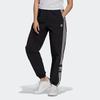 Adidas Originals Retro Sports Solid Color Side Stripe Knitted Sports Pants Women Bottoms Black H20547