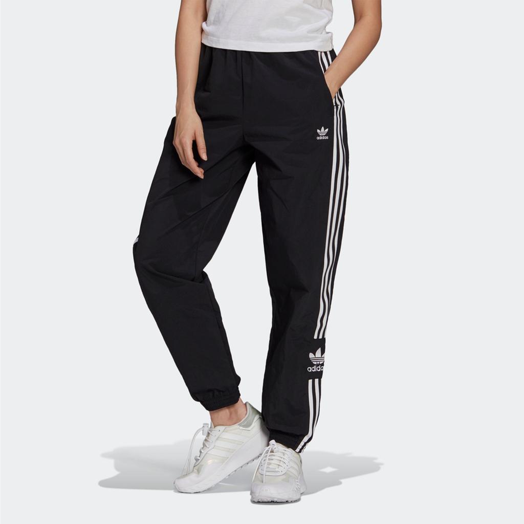 Adidas Originals Retro Sports Solid Color Side Stripe Knitted Sports Pants Women Bottoms Black H20547