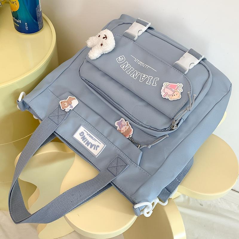 Primary School Girl Junior High School Student Burgundy Backpack High School Student College Student Backpack