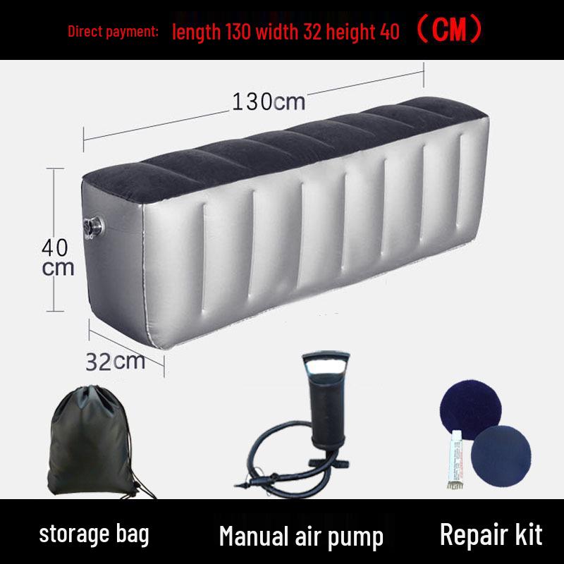 Inflatable Car Bed and Footrest for Rear Seat Use In Sedans and SUVs