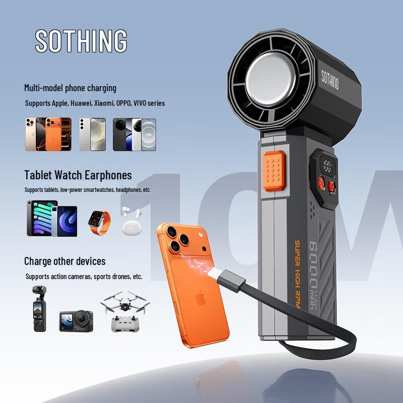 SOTHING Handheld Cooling Fan with Ice Compress