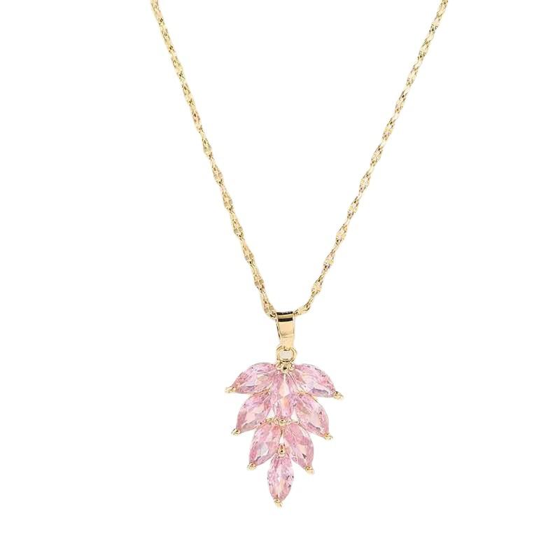 Necklace Leaf Shape Light Luxury Simple Valentine'S Day Gift Girlfriend Girlfriend Must Choose