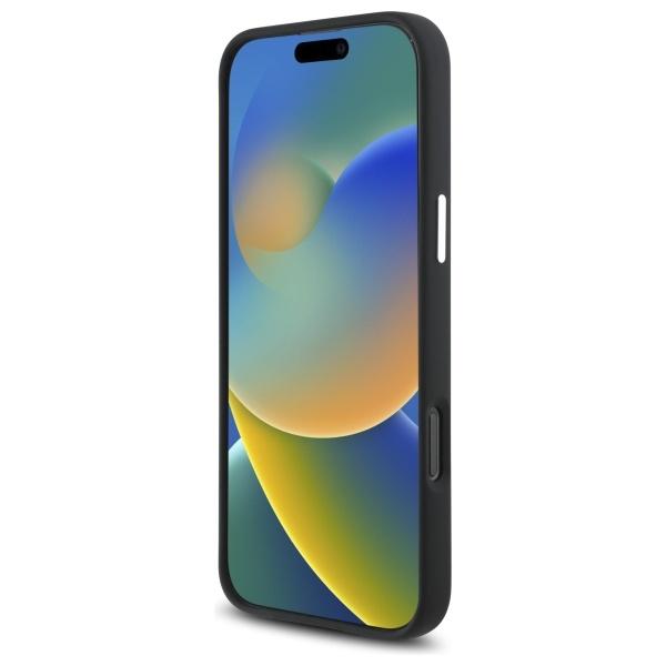 Mercedes Mehmp16X23Sugdk Iphone 16 Pro   Max 6.9 Czarny/Black Hardcase Silicone Tonal Logo Wood Pattern Magsafe