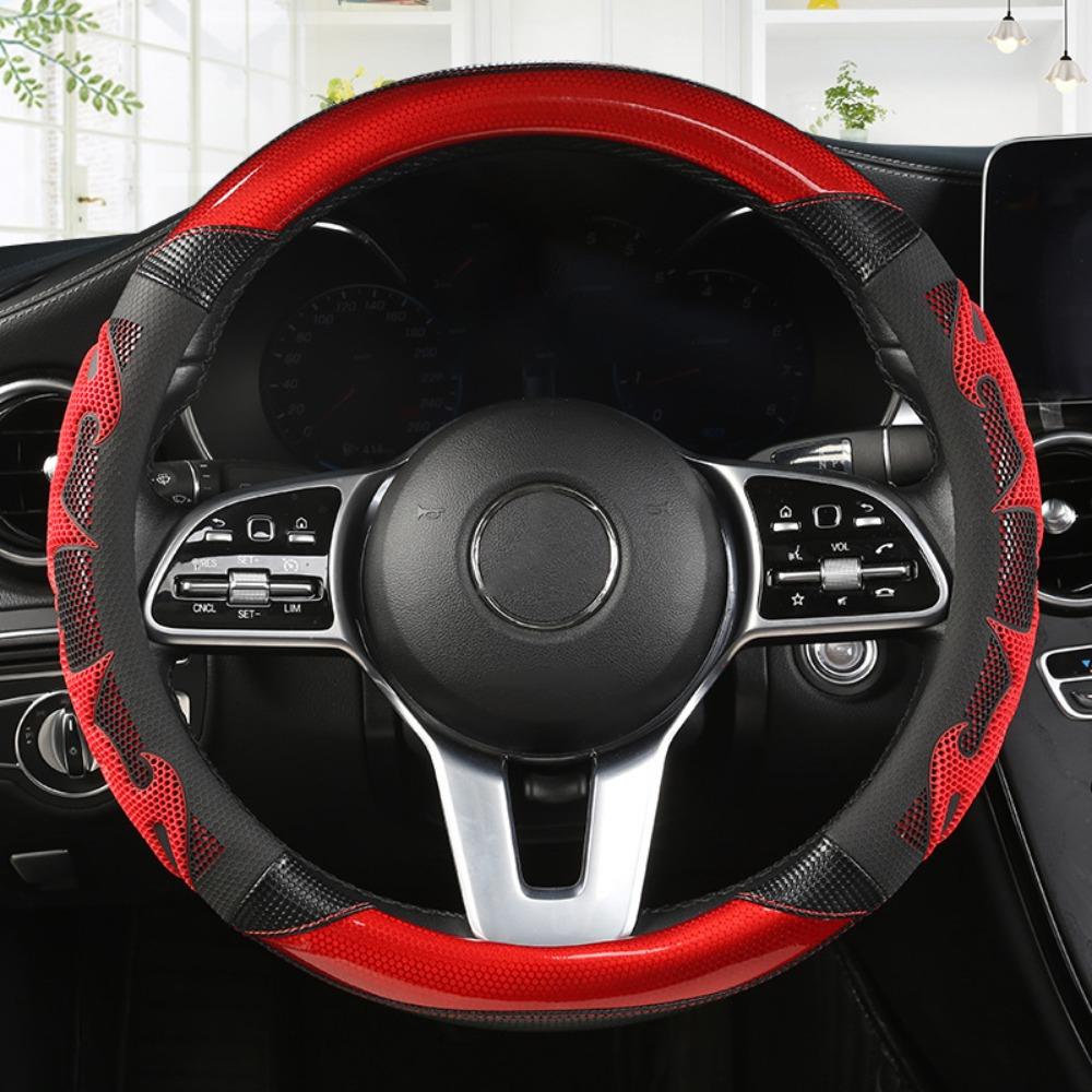 

38cm Universal Steering Wheel Cover PU Leather Anti Slip Steering Cover Car Interior Decoration