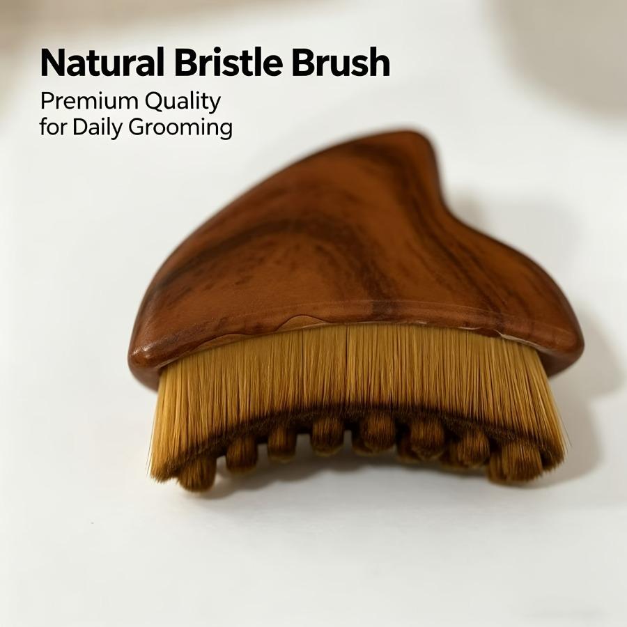1PC Facial Massage Brush, Angled Handle Soft Bristles, Gentle Manual Scrubber for Daily Skincare, Smooth Contouring Tool