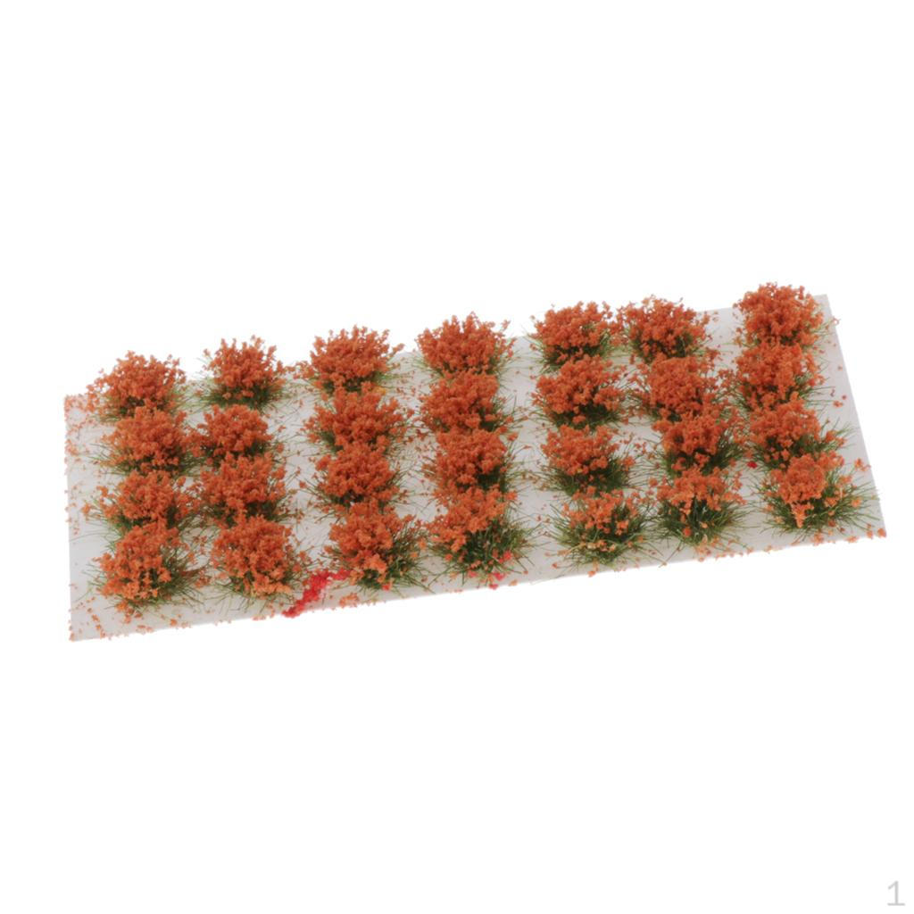 Miniature Flower Tufts Studio Grass Self Adhesive 28Pcs Mountain Model Train