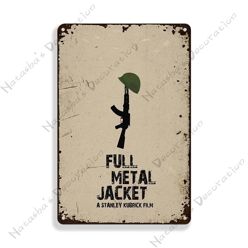 Classic Movie Metal Poster Full Metal Jacket Wall Decor Metal Tin Sign Vintage Wall Plate Retro  Plaque Industrial Decor
