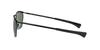 Shiny Polar Lens Size 60 Ray-Ban Men's Black/Green Sunglasses, (0RB3619)
