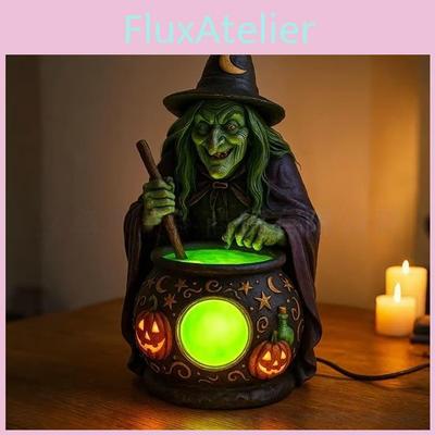Lámpara de Escritorio de Bruja Fantasma Sirena Con Alimentación USB Para Fiesta de Halloween y Decoración de Celebración