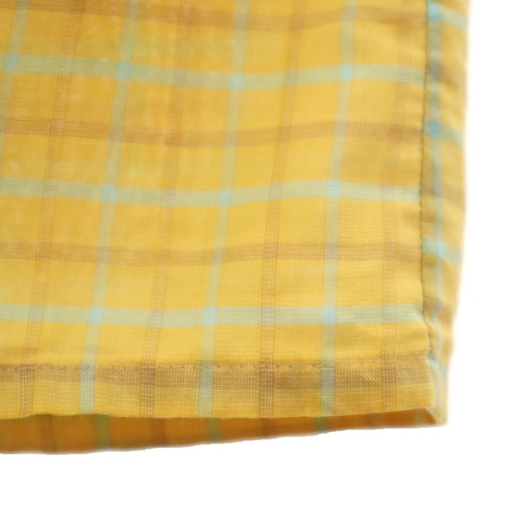 Stephens 60s Vintage Check Pattern Short Sleeve Shirt XL Yellow Men's Used
