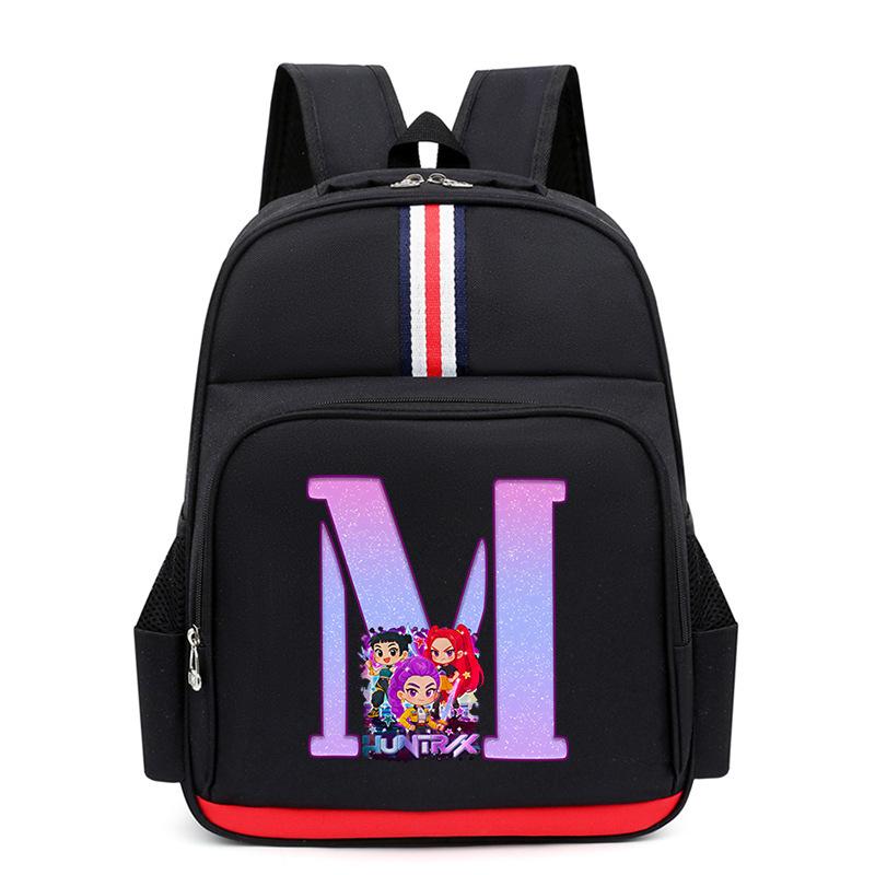 Anime Cartoon 26 Letters Lightweight Children'S Backpack Large Capacity School Trend School Bag For Primary And Secondary School Students