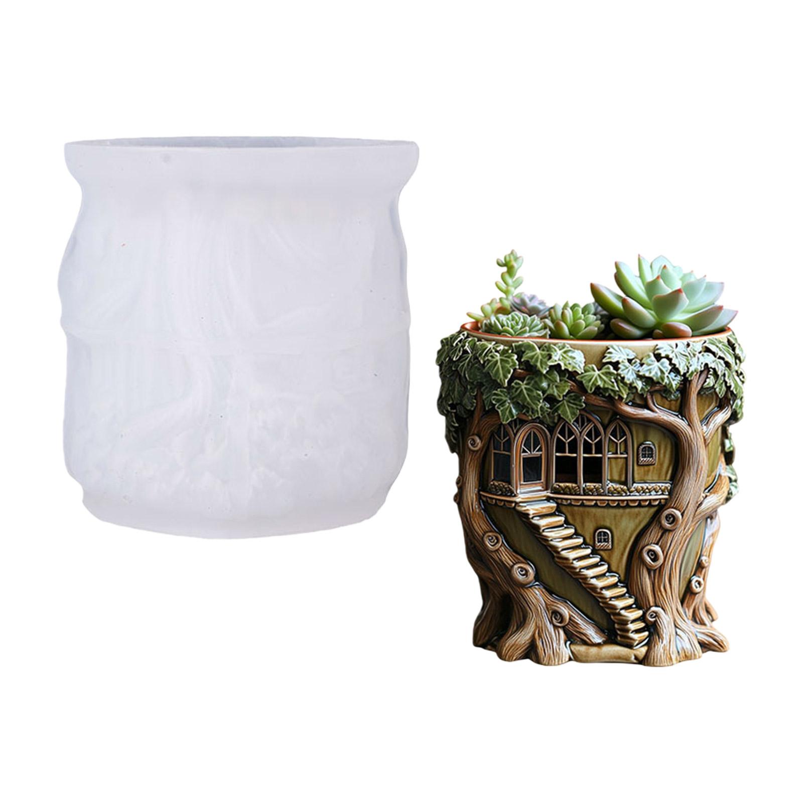 

Reusable Tree House Shaped Silicone Mold Cement Casting Jewelry Holder DIY Craft Projects Jewelry Making Silicone Mold 1