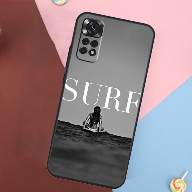 Surfboard Surfing Surf Girl Cover For Xiaomi Redmi Note 14 13 12 9 10 11 Pro 9S 10S 11S 12S Redmi 14C 10C 12C 13C Case