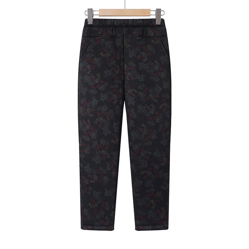 

Fleece-Lined Winter Trousers for Middle-Aged and Elderly Women, Warm Padded Loose-Fit with Elastic Waist. 4XL (135-150 jin)