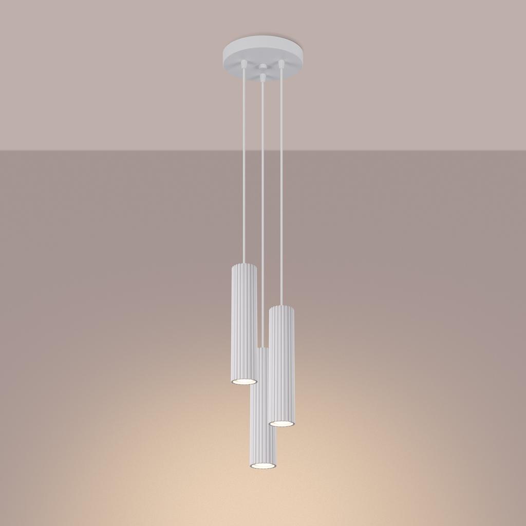 Lampa Wisząca Amber 3 Gu10 Biały Alu Lumilo 15.531.38