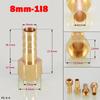 Hongtu Brass Female Thread Hose Connector - 1/8" 1/4" 3/8" BSP, 6-18mm Barb Tail End Fitting (Copper Adapter/Coupler)