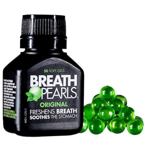 

Breath Pearls Original Freshens Breath 50 Softgels