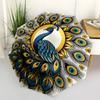 1pz Mandala Piuma di Pavone Apertura Automatica, Robusto Telaio in Ferro, Design Pieghevole Compatto, Ombrello Portatile per Tutte le Stagioni per Donne e Uomini, da Esterno