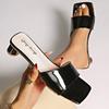 Fashion New Slippers Women's Fashion Open Toe Sandals Sexy High Heels Lady Slippers Low Heel Summer Sandals New Size