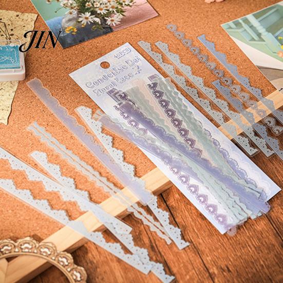 Autocollants Décoratifs en Dentelle Romantique PET pour Scrapbooking, Journal, Carnet, Cartes, Planificateur, Carnet, Photo, Album,