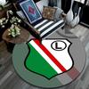 Legia Warsaw pattern round rug,Carpet Rug for Living Room Bedroom Playroom ,Non-slip Floor Mat,Holiday Gifts and Birthday Gifts.