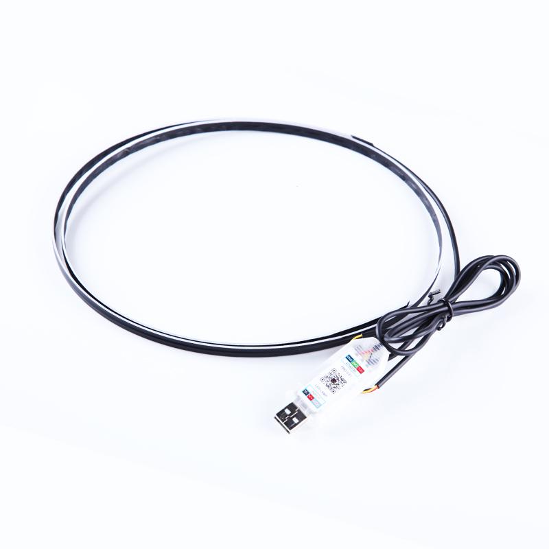 Car LED Ambient Light USB 64 Colors Acrylic Strips 110cm Full Colors RGB Car Interior Hidden App Remote Control Atmosphere Lamp