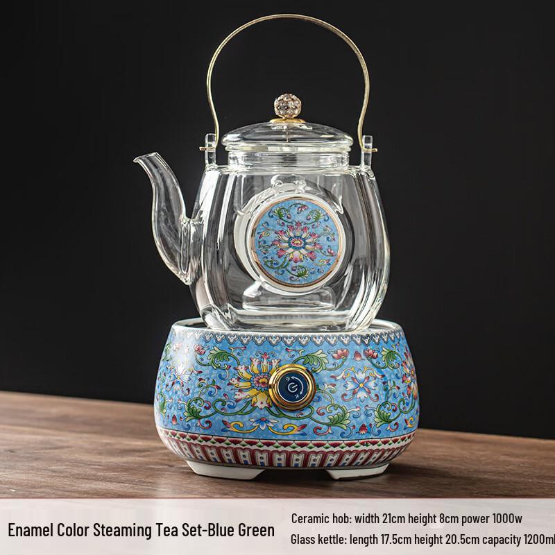Эмалированный стеклянный чайник для заваривания чая для электрических плит