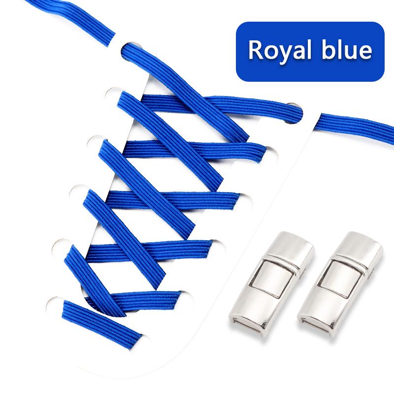 No Tie Shoe Laces For Sneakers Elastic Shoelaces Metal Press Lock Men and Women Lazy Shoes Lace Rubber Band Shoestring 1 Pair
