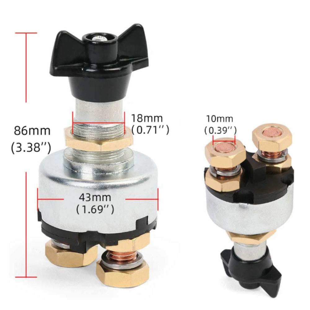 

12-24V Master Battery Disconnect Switch Disconnect Function Cut Off Switch Boat Use 86mm/3.39in